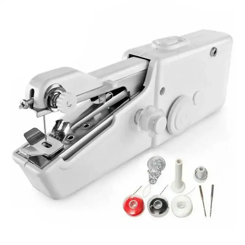 Handheld Sewing Machine Mini Stitch Sew Needlework Cordless Clothes Fabrics Electric Sewing Machine - MAQHUB