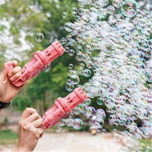 Kids Gatling Bubble Maker Gun Toy - Soap Water Gatling Bubble Machine Children Indoor Outdoor Toy Blower Bubbles (Random Color) - MAQHUB