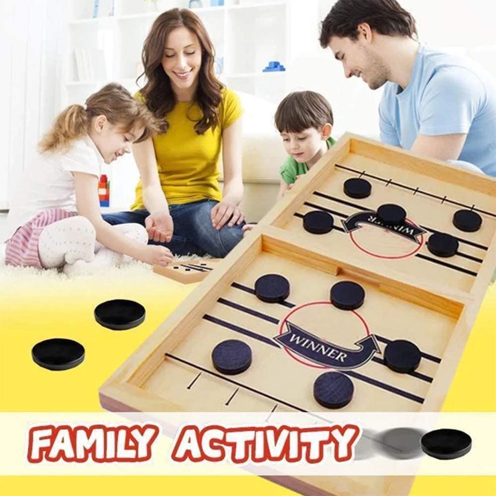 Hockey Board Game Fast Sling Puck Game Paced, Tinfence Table Desktop Battle,Winner Board Games Toys for Adults Parent-Child Interactive Chess Toy Board Game - MAQHUB