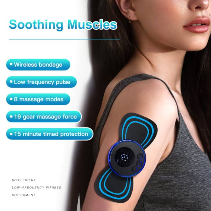 EMS Body Massager - Mini Body Massager Pulse Neck Pain Relief EMS Butterfly Body Massager Men & Women - MAQHUB