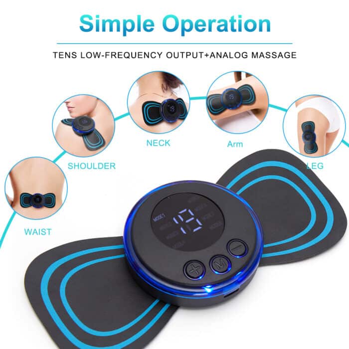 EMS Body Massager - Mini Body Massager Pulse Neck Pain Relief EMS Butterfly Body Massager Men & Women - MAQHUB