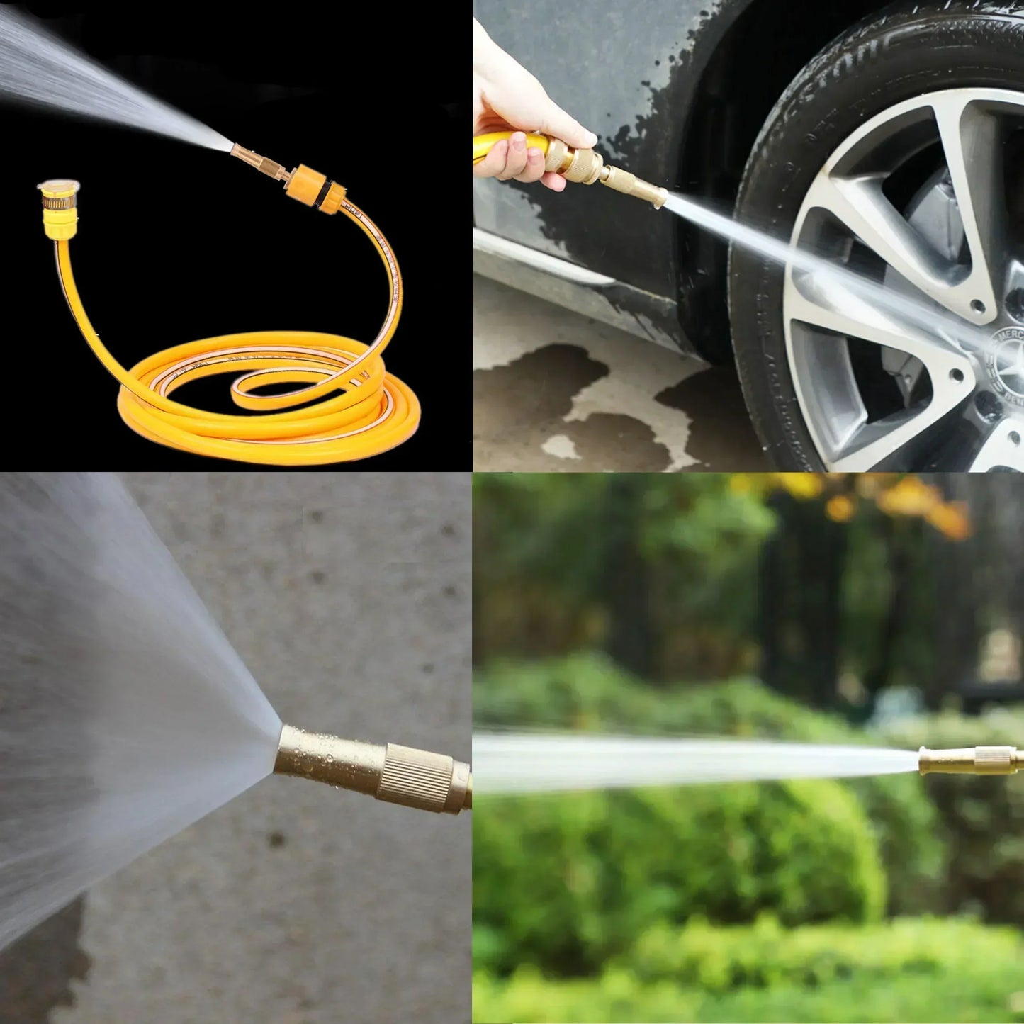 3 Spray Modes - Adjustable Garden Spray Gun Lawn Plant Irrigation High Pressure Water Car Sprinkler Wash Spray Nozzle Home Cleaning - MAQHUB